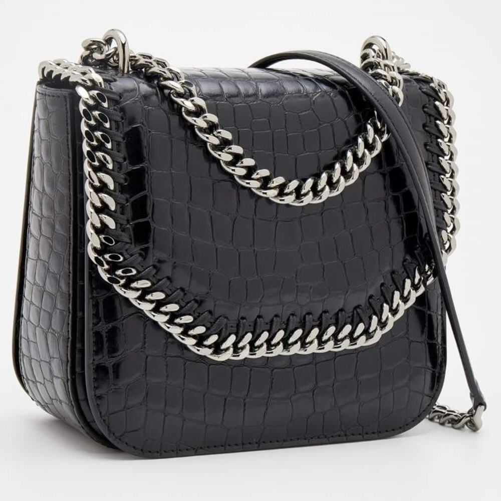 Authentic Stella McCartney Croc Embossed Faux Leather Falabella Star Box Bag - Picture 1 of 12